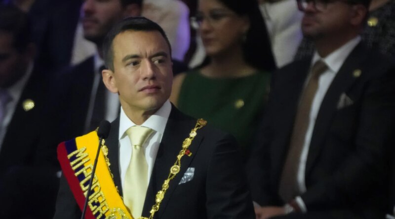 Ecuador’s Noboa pledges to extradite criminals in State of the Union speech