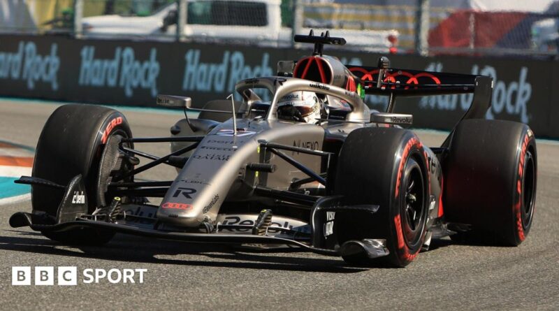 Audi's Nico Hulkenberg during the 2026 Miami Grand Prix
