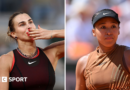 A split picture of Aryna Sabalenka and Naomi Osaka