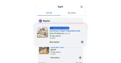 An example of Google's Universal Cart feature in action