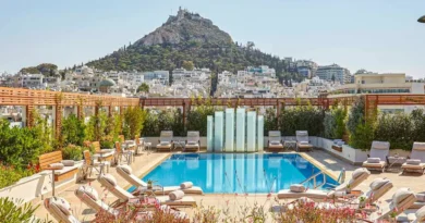 I stayed at the most famous hotel in Athens. Its rooftop restaurant with Acropolis views can't be missed, even if you're not a guest.