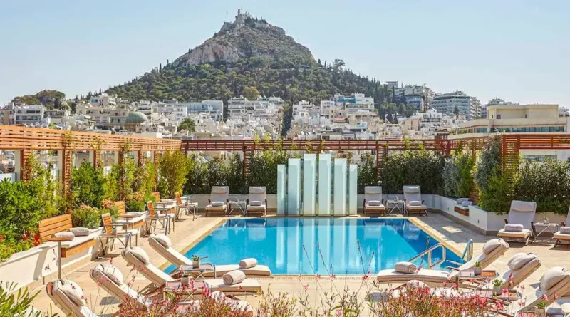I stayed at the most famous hotel in Athens. Its rooftop restaurant with Acropolis views can't be missed, even if you're not a guest.