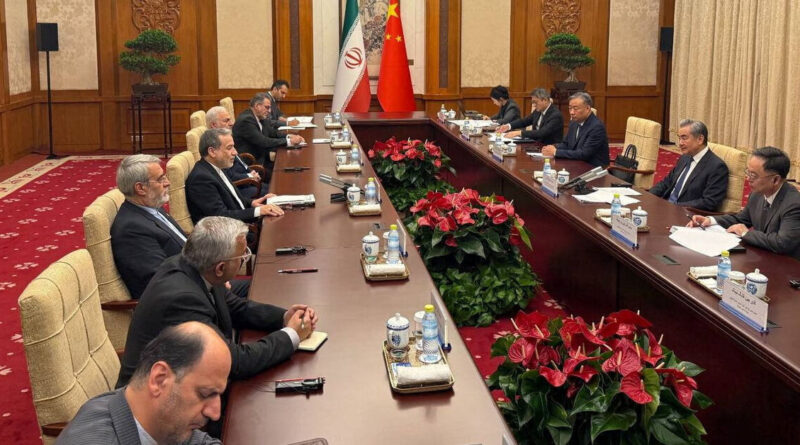 Iran foreign minister meets Chinese counterpart a week before Trump's Beijing trip