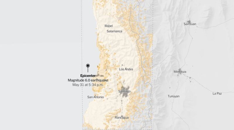 Map: 6.0-Magnitude Earthquake Strikes off the Coast of Chile