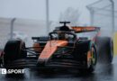Oscar Piastri during a wet sprint race in Miami in 2025