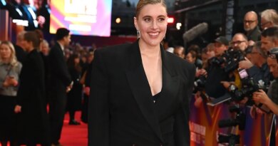 Greta Gerwig attends the Headline Gala screening of "Jay Kelly" during the 69th BFI London Film Festival at The Royal Festival Hall on October 10, 2025 in London, England.