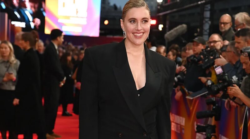 Greta Gerwig attends the Headline Gala screening of "Jay Kelly" during the 69th BFI London Film Festival at The Royal Festival Hall on October 10, 2025 in London, England.