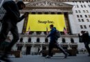 Snap banner at NY stock exchange