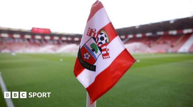 A Southampton corner flag at St Mary's Stadium