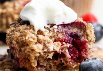 Triple Berry Baked Oatmeal Cups (Easy Meal-Prep Breakfast)