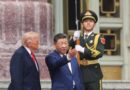 Xi Jinping with Donald Trump at the Great Hall of the People.