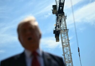US President Donald Trump speaks to the press near the construction site of his proposed ballroom at the White House in Washington, DC, on May 19, 2026. (Photo by Kent NISHIMURA / AFP)