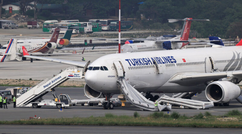 Turkish Airlines plane evacuated due to tyre fire after landing in Kathmandu