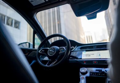 The interior of a Waymo robotaxi