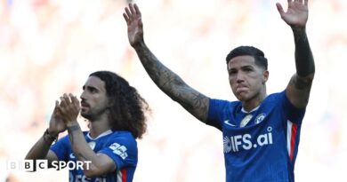 Marc Cucurella & Enzo Fernandez at the final whistle on Sunday