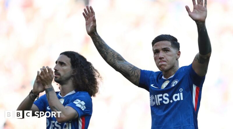 Marc Cucurella & Enzo Fernandez at the final whistle on Sunday