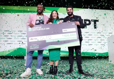 Kevin A. Damoa, Founder & CEO, Glīd, Claire Kroft and Ankit Malhotra, winners of the Startup Battlefield 2025, pose onstage during day three of TechCrunch Disrupt 2025 at Moscone Center on October 29, 2025 in San Francisco, California.