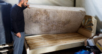 With wood scarce, Gaza carpenters make simple beds from pallets
