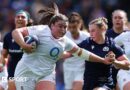 Maud Muir carries the ball