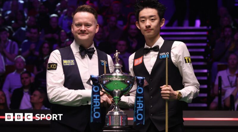 Shaun Murphy & Wu Yize pose with the trophy