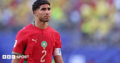 Achraf Hakimi pictured in Morocco kit