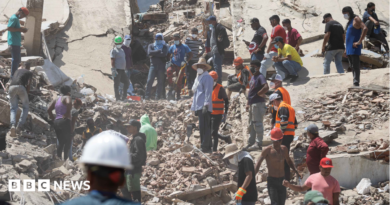 Volunteers conduct search operations in a building damaged by an earthquake in La Guaira, Venezuela, 29 June 2026. National and international rescue teams continue their efforts among the ruins of buildings in the coastal state of La Guaira, north of Caracas