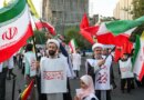 TEHRAN, IRAN - JUNE 12: People from Tehran province gather in support and allegiance to Iranian Supreme Leader Mojtaba Khamenei, while holding Iranian flags and images of both the new and former leaders of Iran, on June 12, 2026 at Palestine Square in Tehran, Iran. (Photo by Majid Saeedi/Getty Images)