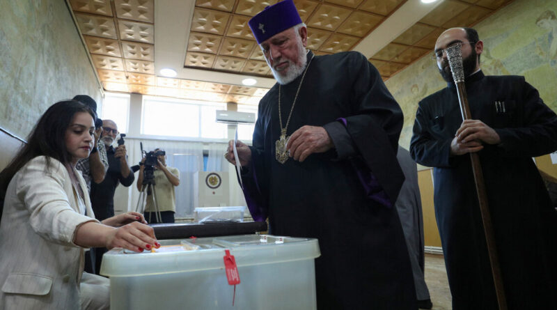 Armenia's ruling party leads parliamentary vote with 57% in early results