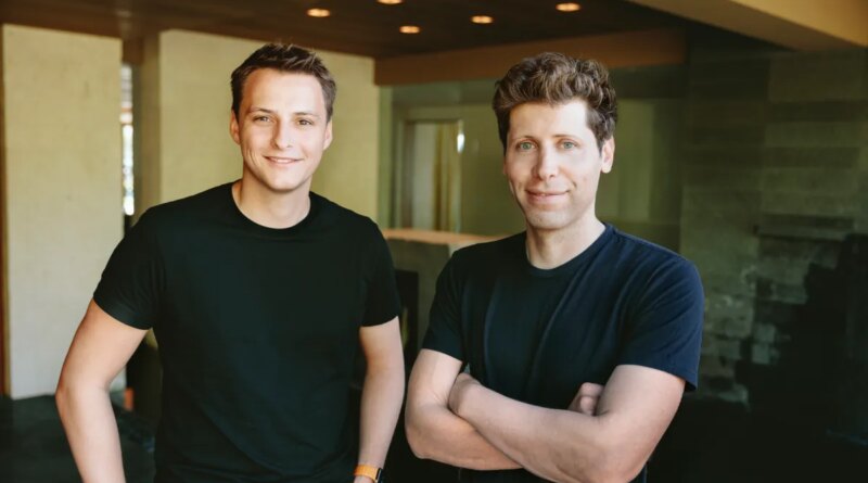 Worldcoin Project Co-founders Alex Blania (L) and Sam Altman (R)