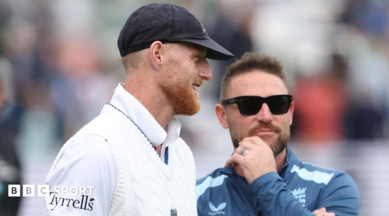 England Test captain Ben Stokes (left) and head coach Brendon McCullum (right)