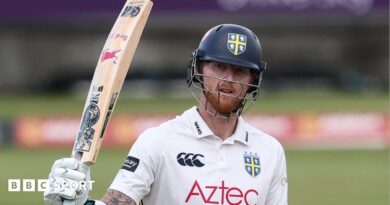 England captain Ben Stokes batting for Durham