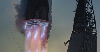 Blue Origin's New Glenn 3 during liftoff in April 2026