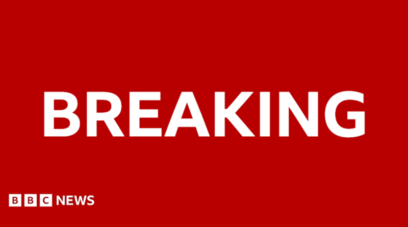 BBC breaking news image, with the word "breaking" against a red background