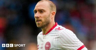 Christian Eriksen looks on during Denmark's friendly with DR Congo in June 2026