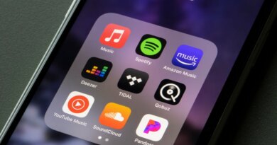 Assorted Music Apps on smartphone screen