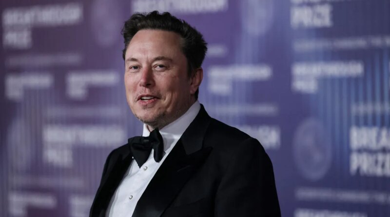 South African businessman Elon Musk arrives at the Tenth Breakthrough Prize Ceremony at the Academy Museum of Motion Pictures in Los Angeles, California, on April 13, 2024. (Photo by ETIENNE LAURENT/AFP via Getty Images)