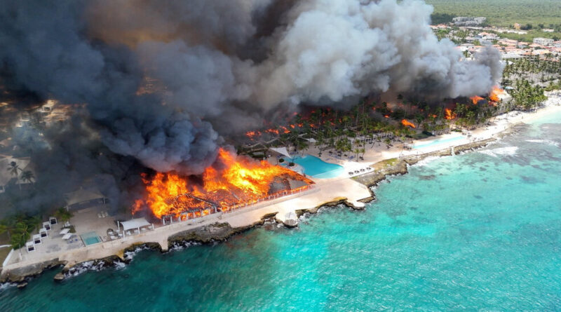Huge Blaze Ravages Dominican Republic Beach Resort