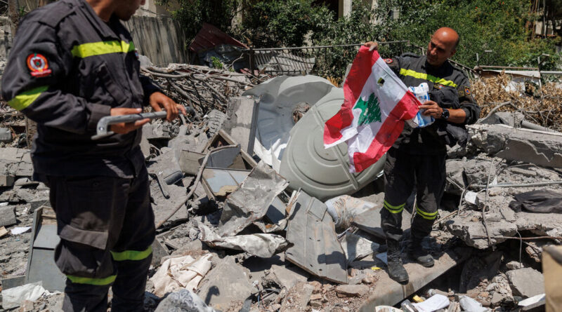 In Lebanon, first responders salvage memories from debris of destroyed HQ
