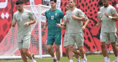 Iran's World Cup players take to the training pitch