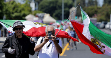 Iranian Americans protest Iran government ahead of World Cup match in LA