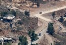 Israeli tanks operate on a road in southern Lebanon, pictured on June 27, 2026.