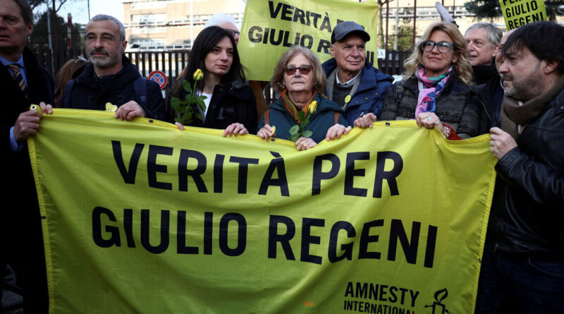 Italian prosecutors demand long jail terms for Egyptians over murder of Italian student