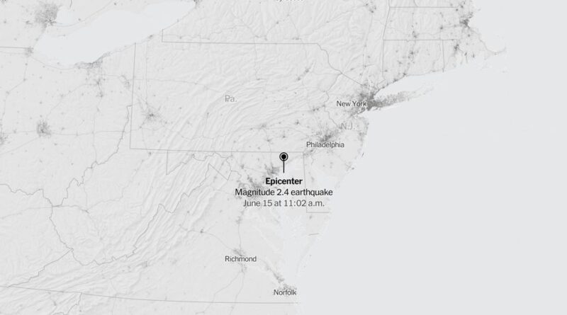 Map: 2.4-Magnitude Earthquake Shakes Maryland