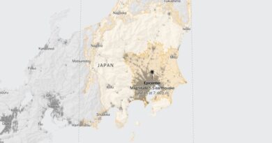 Map: 5.5-Magnitude Earthquake Shakes Japan