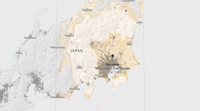 Map: 5.5-Magnitude Earthquake Shakes Japan