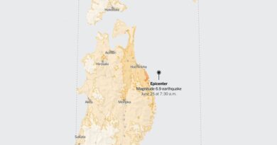 Map: 6.9-Magnitude Earthquake Shakes Japan