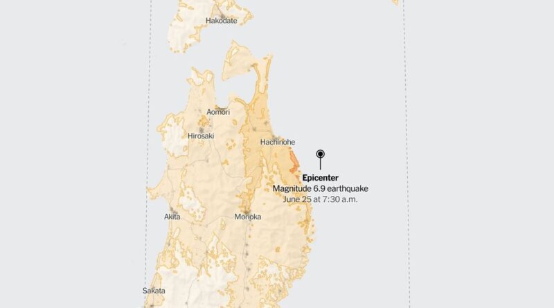 Map: 6.9-Magnitude Earthquake Shakes Japan