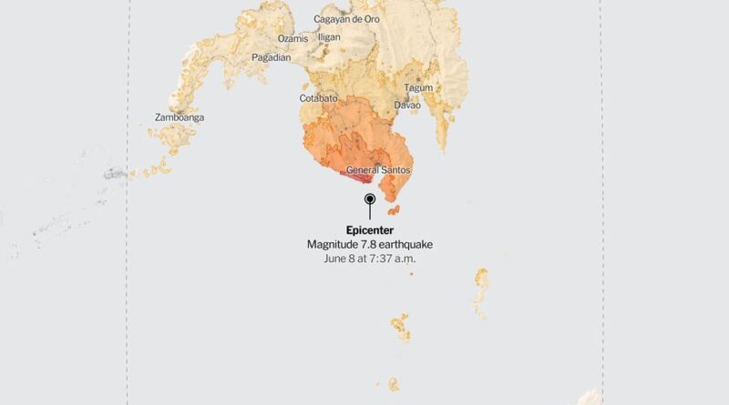 Maps: 7.8-Magnitude Earthquake Near the Philippines Raises Tsunami Alerts