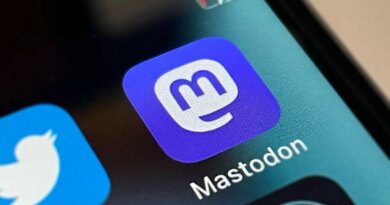 Mastodon icon on a portion of smartphone screen