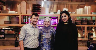 Nerdeen Kiswani, Leqaa Kordia, and Mahmoud Khalil at One Table